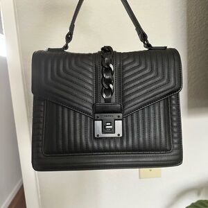 Aldo Black Chevron Satchel